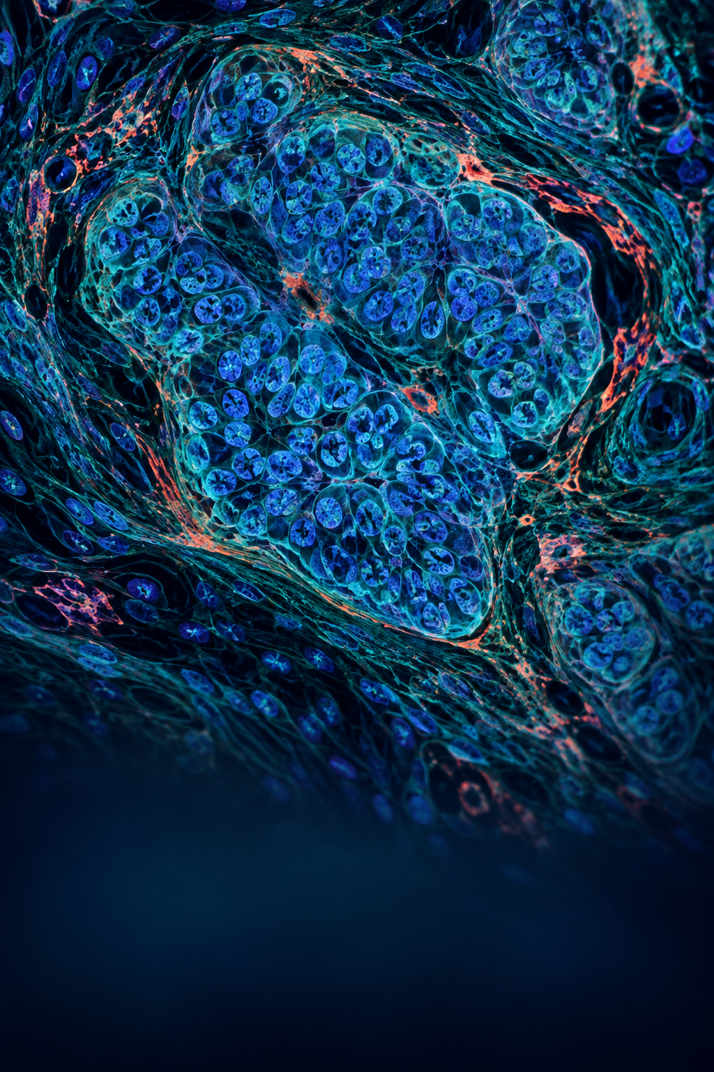 Illustrative microscopy-inspired visualization for Breast cancer