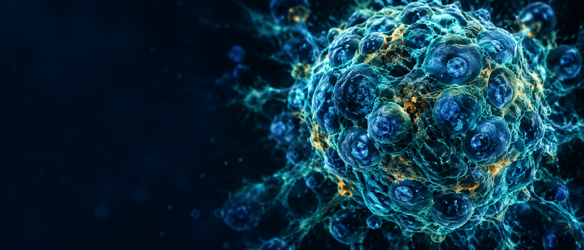 Illustrative microscopy-inspired visualization of a tumor cell spheroid